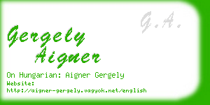 gergely aigner business card